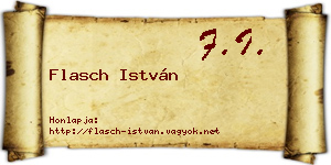 Flasch István névjegykártya